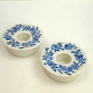 Vintage 1960s ceramic candle holders